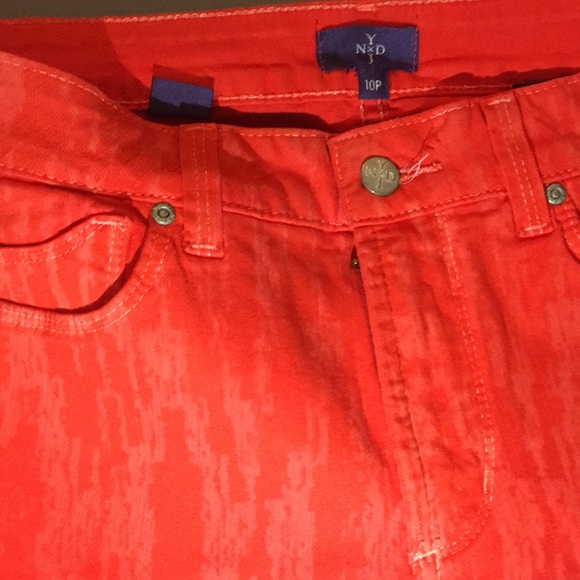 NWOT NYDJ Orange Ankle Jeans - Picture 4 of 16